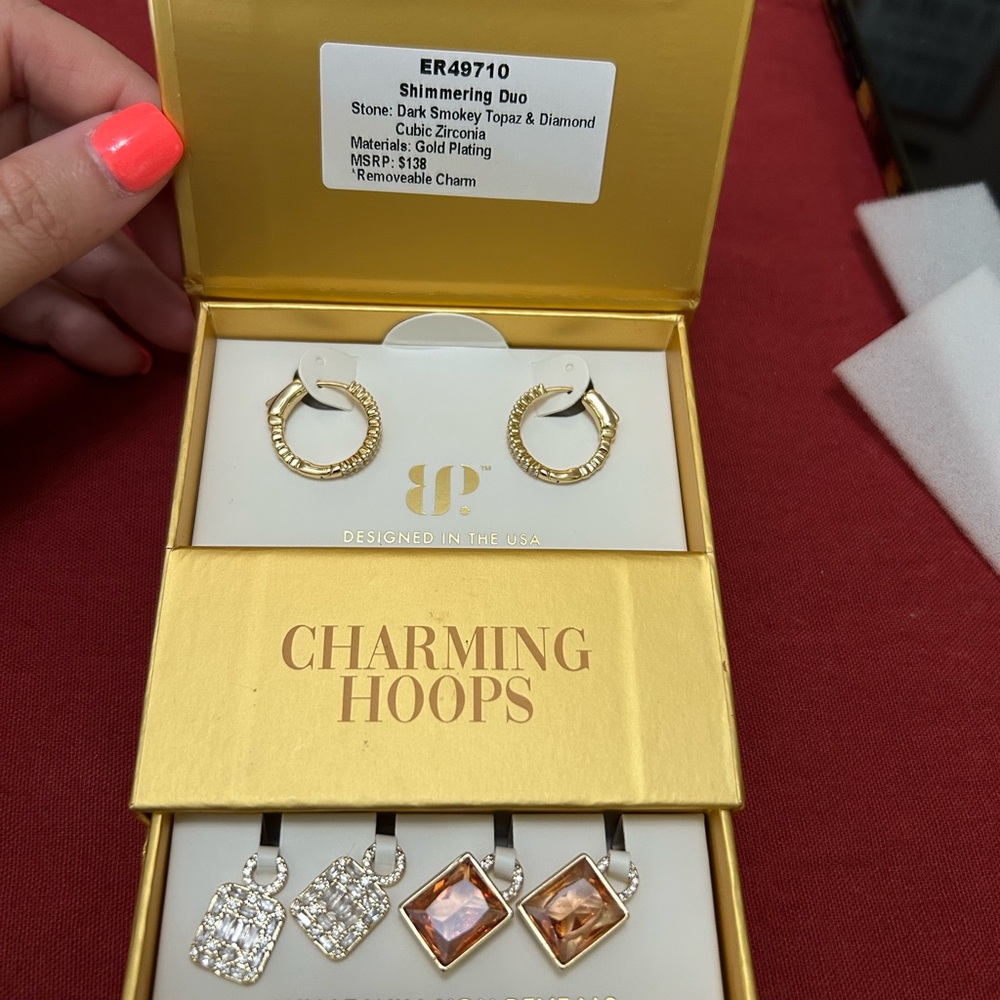 bp Gold Hoop Earrings Set